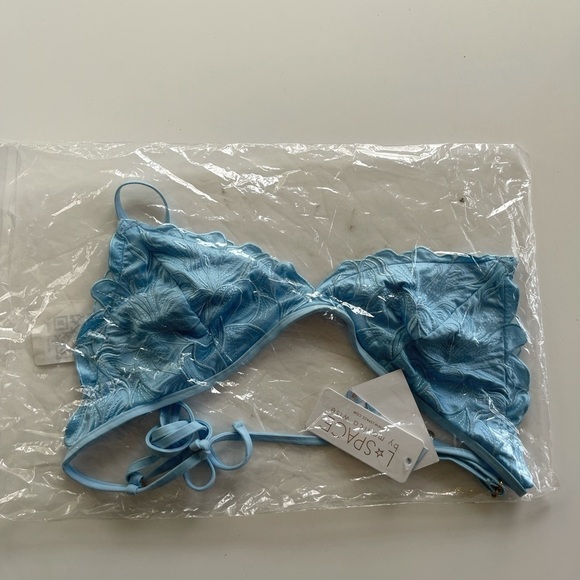 L*space Jean Lace Bikini Top - L - Picture 2 of 3